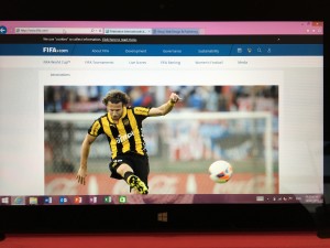 The FIFA website, different than the app, shows more details and gives more interaction features to the viewer.